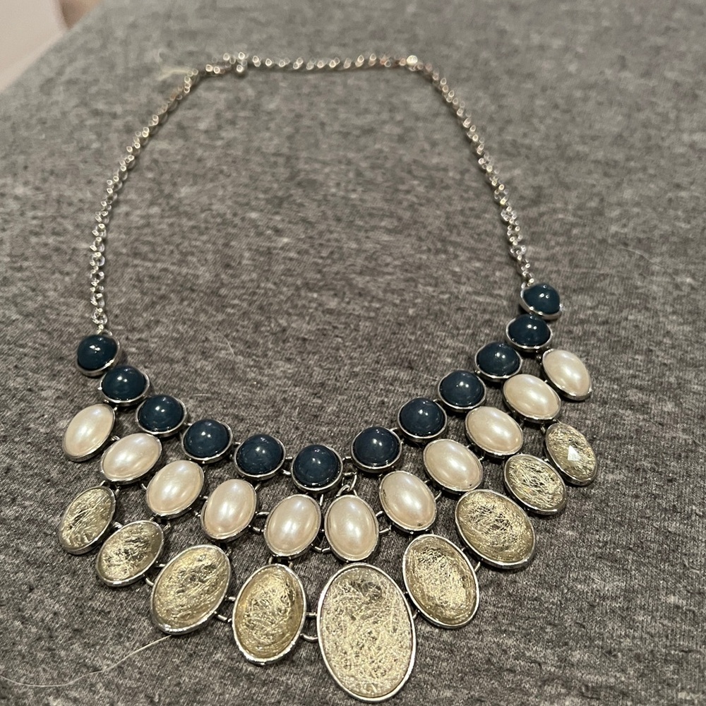 Charming Charlie’s silver and green necklace